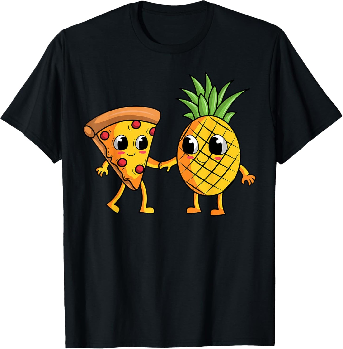 Pineapple Hawaiian Pizza Fan Pizzaiolo Hawaii Pizzeria T-Shirt - T-Shirt | Black