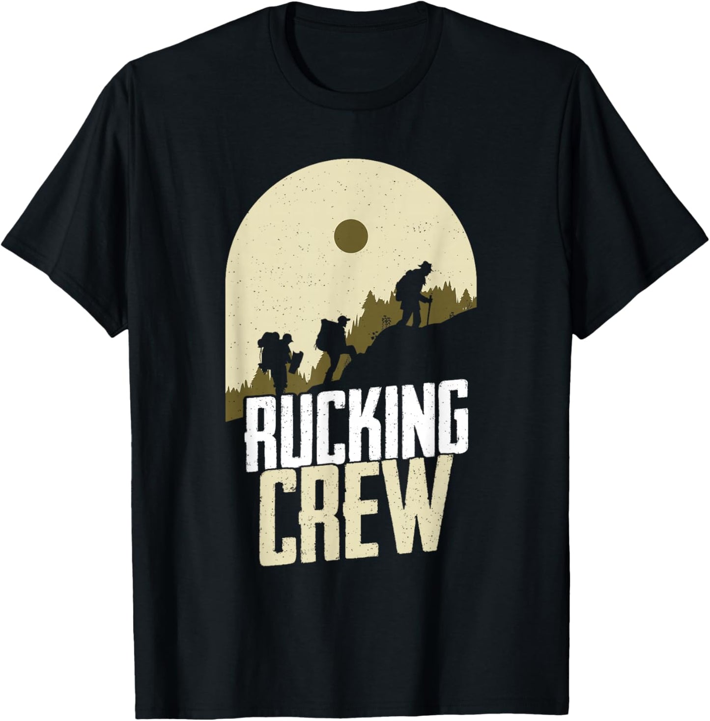Rucking Crew Backpack Ruck Workout Rucking T-Shirt - T-Shirt | Black