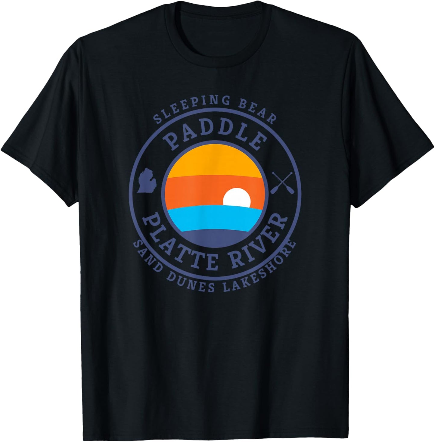 Paddle the Platte RIver Michigan T-Shirt - T-Shirt | Black