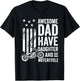Awesome Dads Have Daughters And Motorcycle Father's Day T-Shirt - T-Shirt | Black