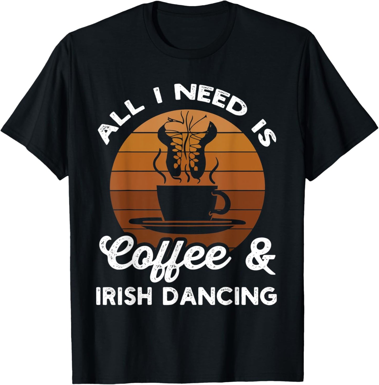 Irish Dance Ceili Instructor Stepdance Dancer Coffee Lover T-Shirt - T-Shirt | Black