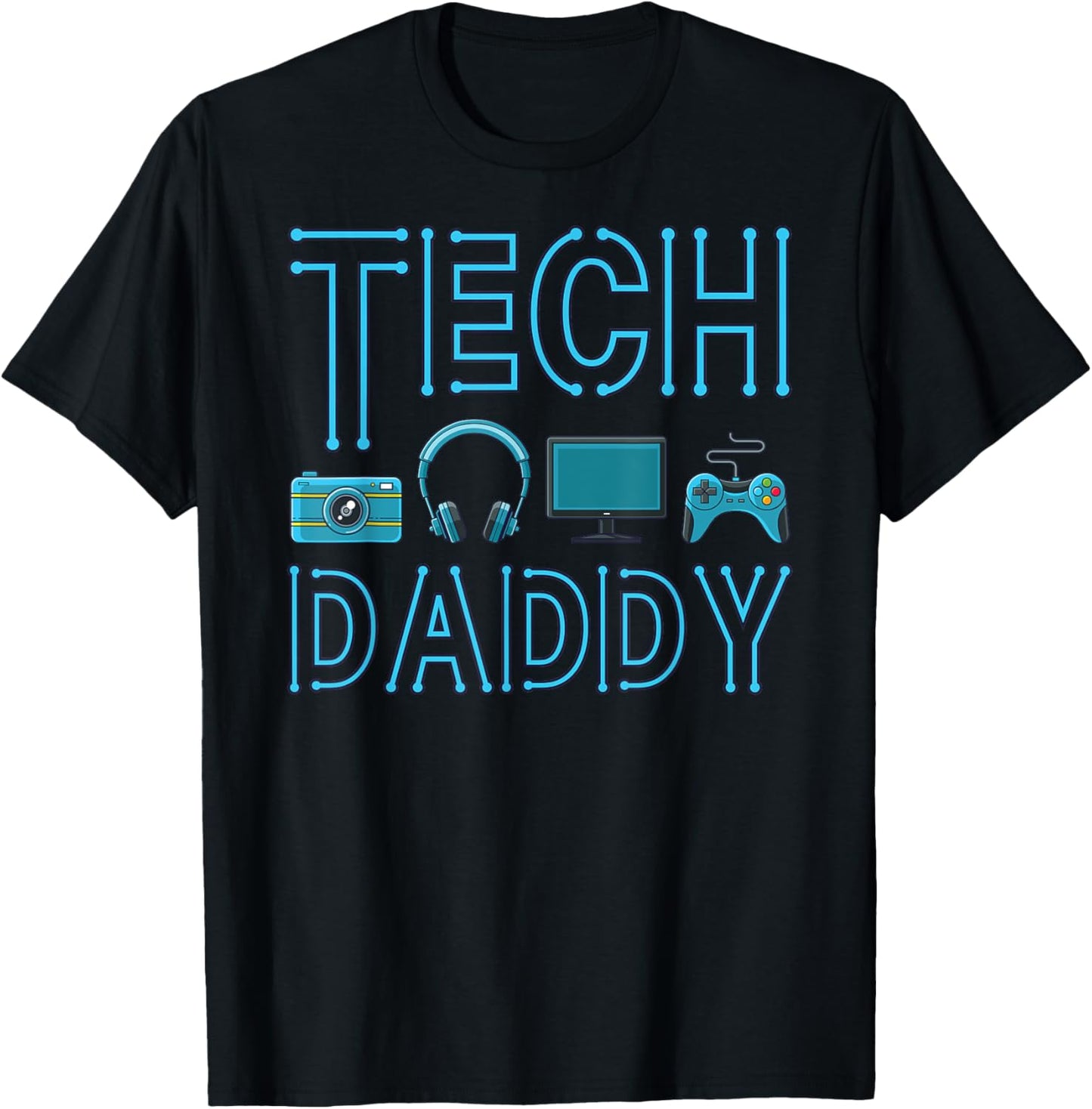 Tech Daddy - Ultimate IT Dad design for Father's Day T-Shirt - T-Shirt | Black