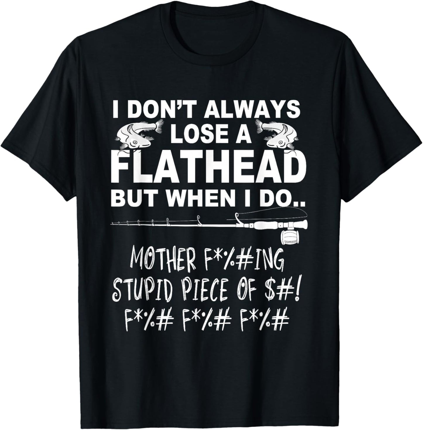 Flathead Catfish cat fishing T-Shirt - T-Shirt | Black
