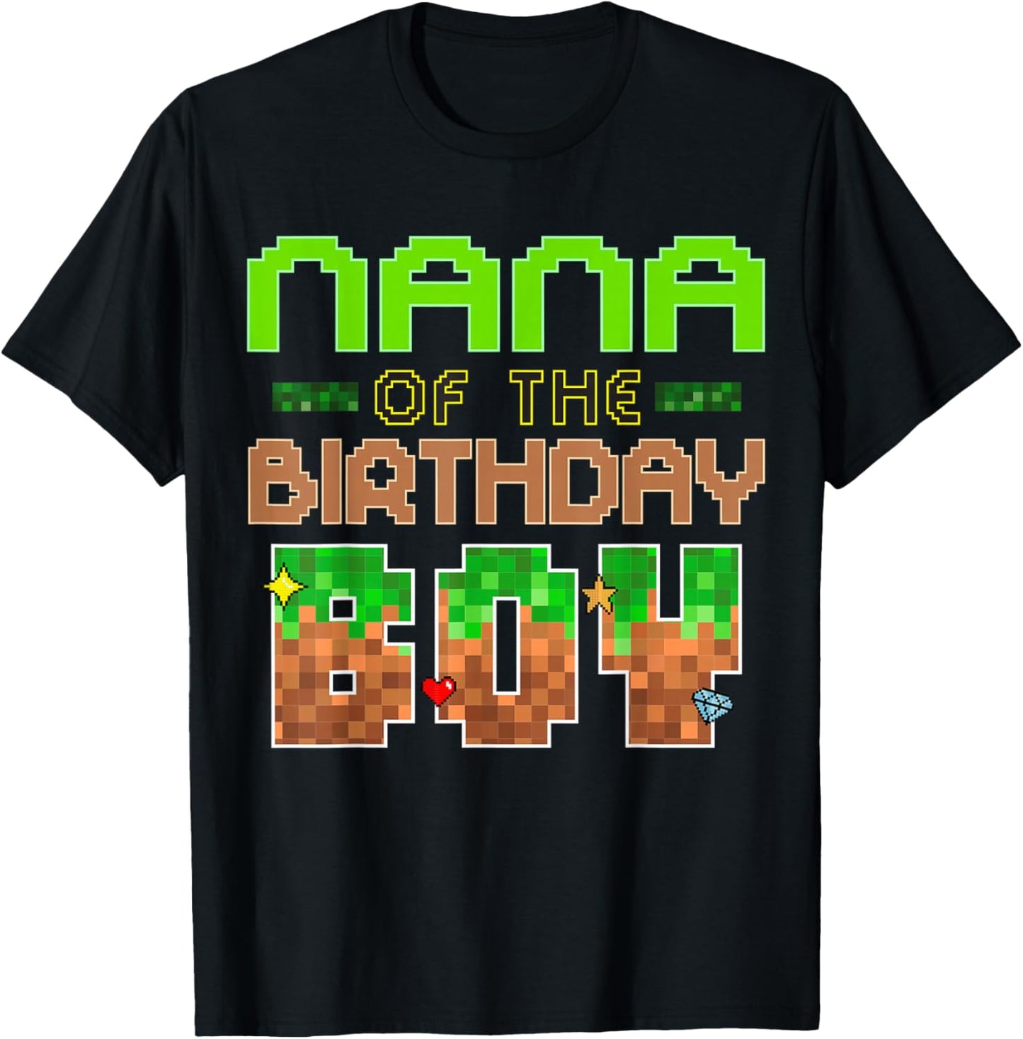 Epic Birthday Boy Gaming Party Look for Nana T-Shirt - T-Shirt | Black