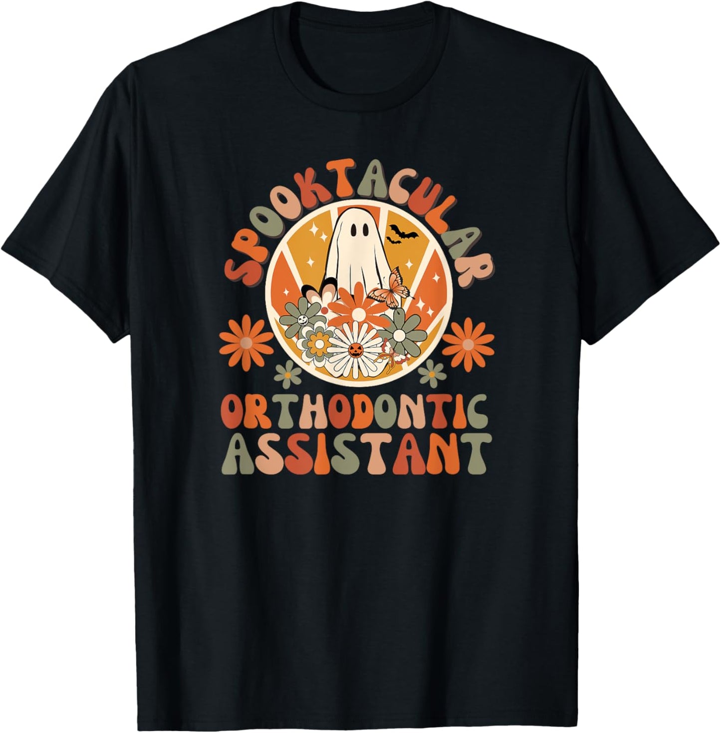 Spooktacular Orthodontic Assistant, Halloween 2023, Fall T-Shirt - T-Shirt | Black