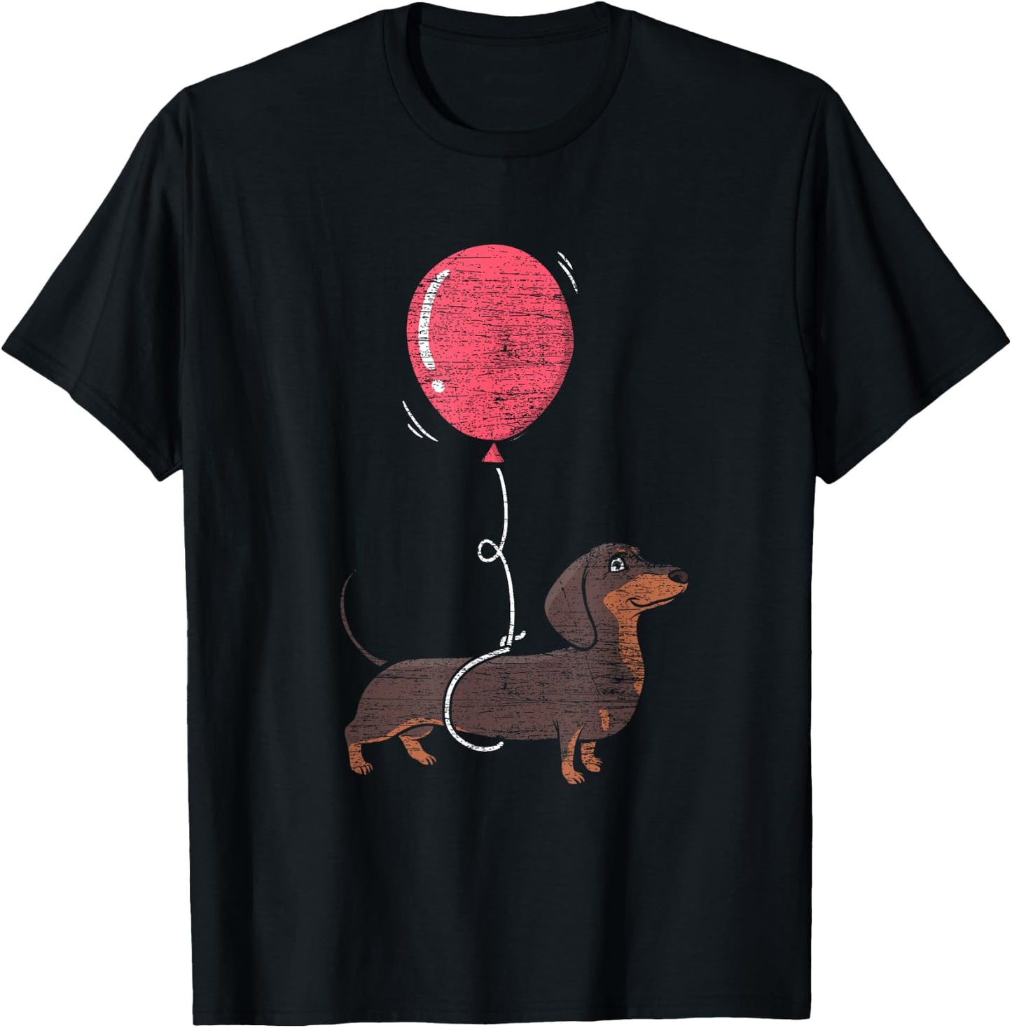 Balloon Dachshund T-Shirt - T-Shirt | Black