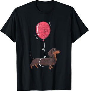 Balloon Dachshund T-Shirt - T-Shirt | Black