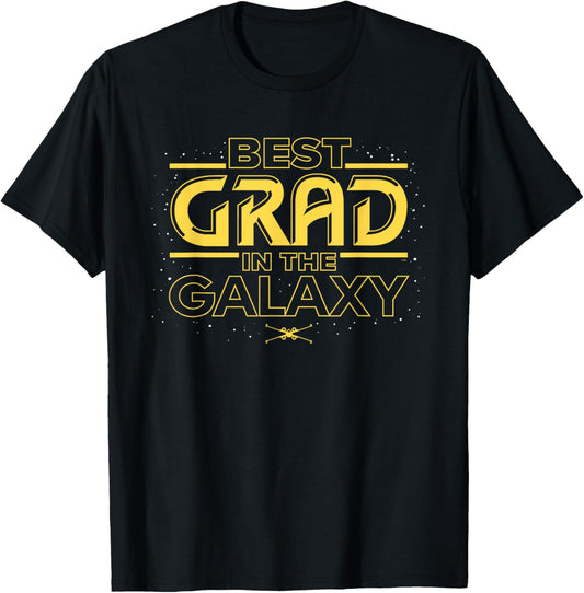 Star Wars Graduation Best Grad in the Galaxy New Graduate T-Shirt - T-Shirt | Black
