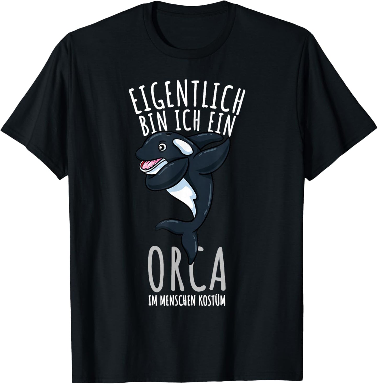 Dabbing Orca Kostüm Kinder Mädchen Killerwal T-Shirt - T-Shirt | Black