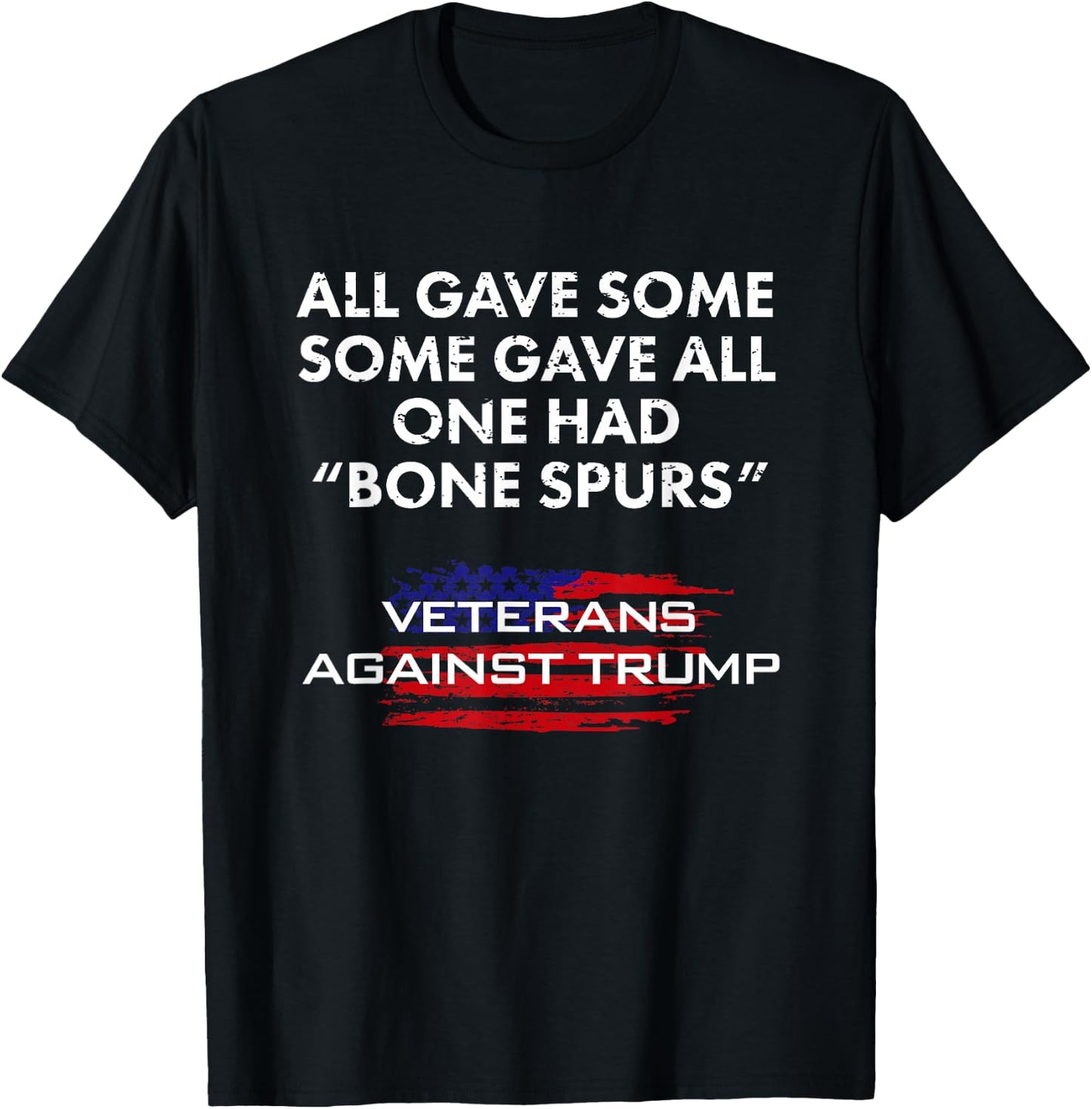 Veterans Anti-Trump Draft Dodger Bone Spurs for Vets Green T-Shirt - T-Shirt | Black