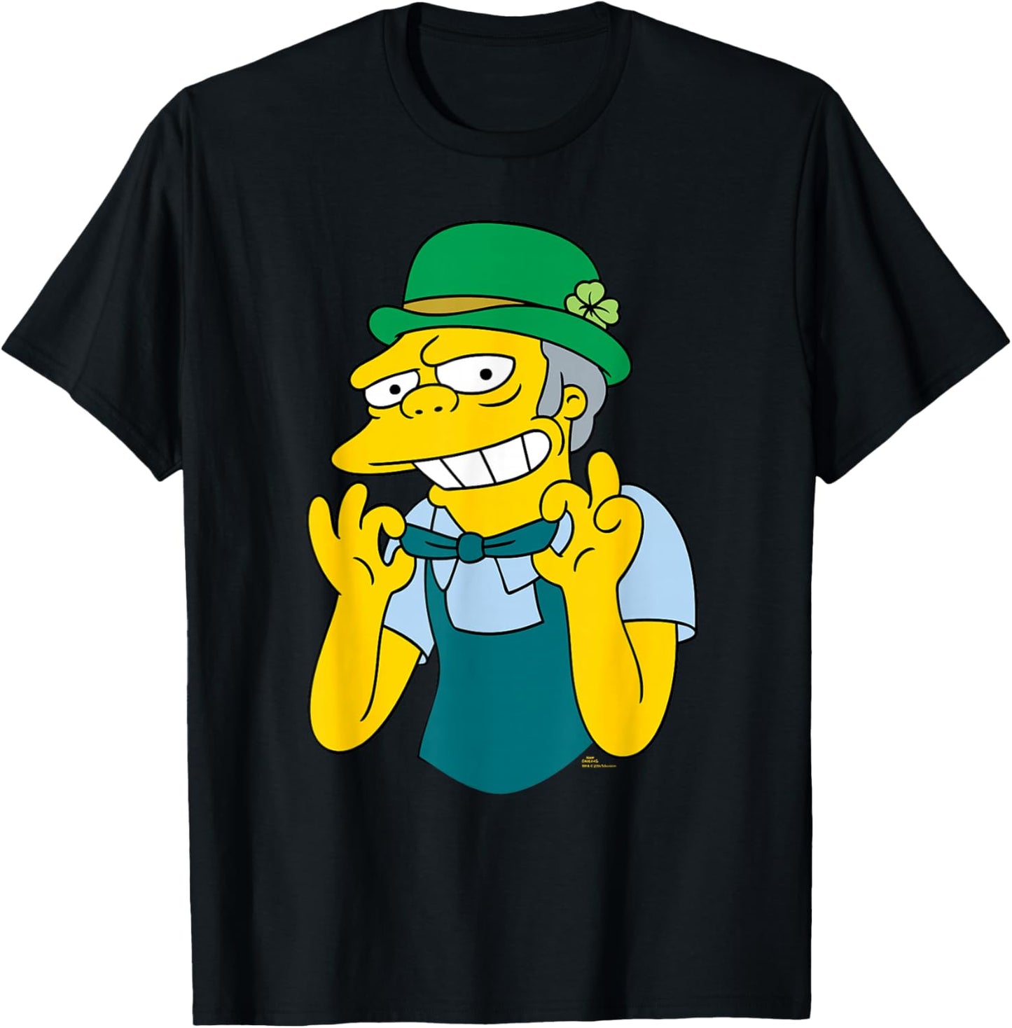 NEW The Simpsons St. Patrick's Day Moe the Bartender Funny T-Shirt - T-Shirt | Black