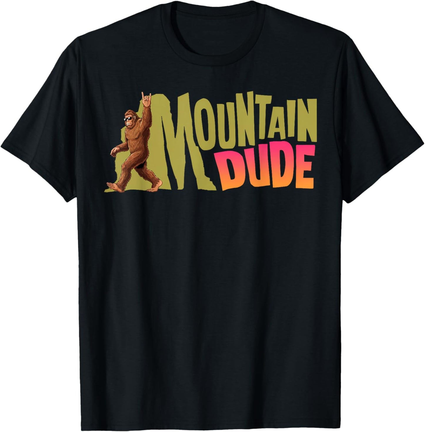 Mountain Dude Bigfoot Sasquatch Hiking Gifts Women T-Shirt - T-Shirt | Black