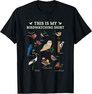 Cool Bird Lover Birdwatching Present Birdwatcher Birder Gift T-Shirt - T-Shirt | Black