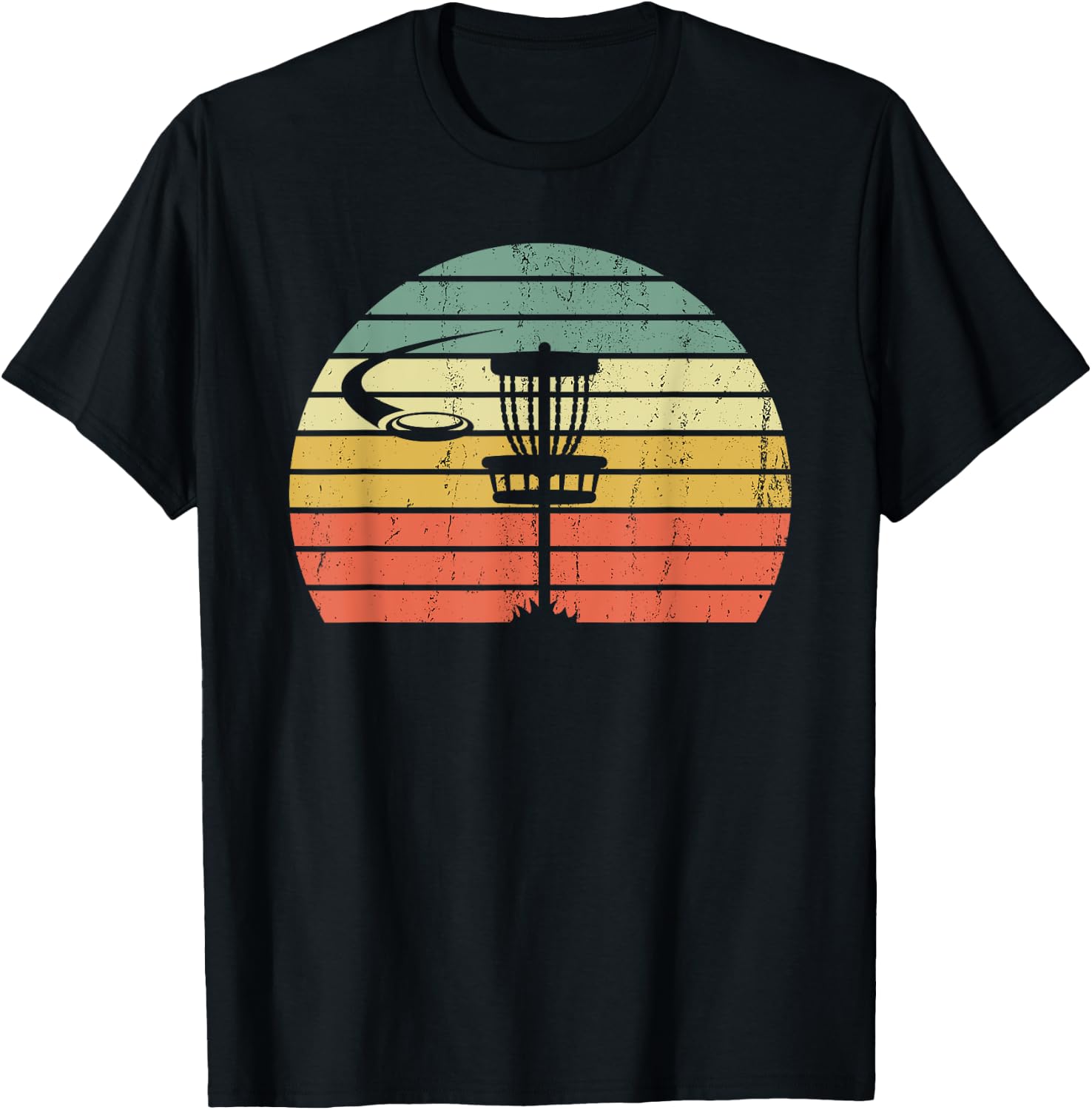 Vintage Disc Golf Retro Frisbee Golf Disc Sport Gift T-Shirt - T-Shirt | Black