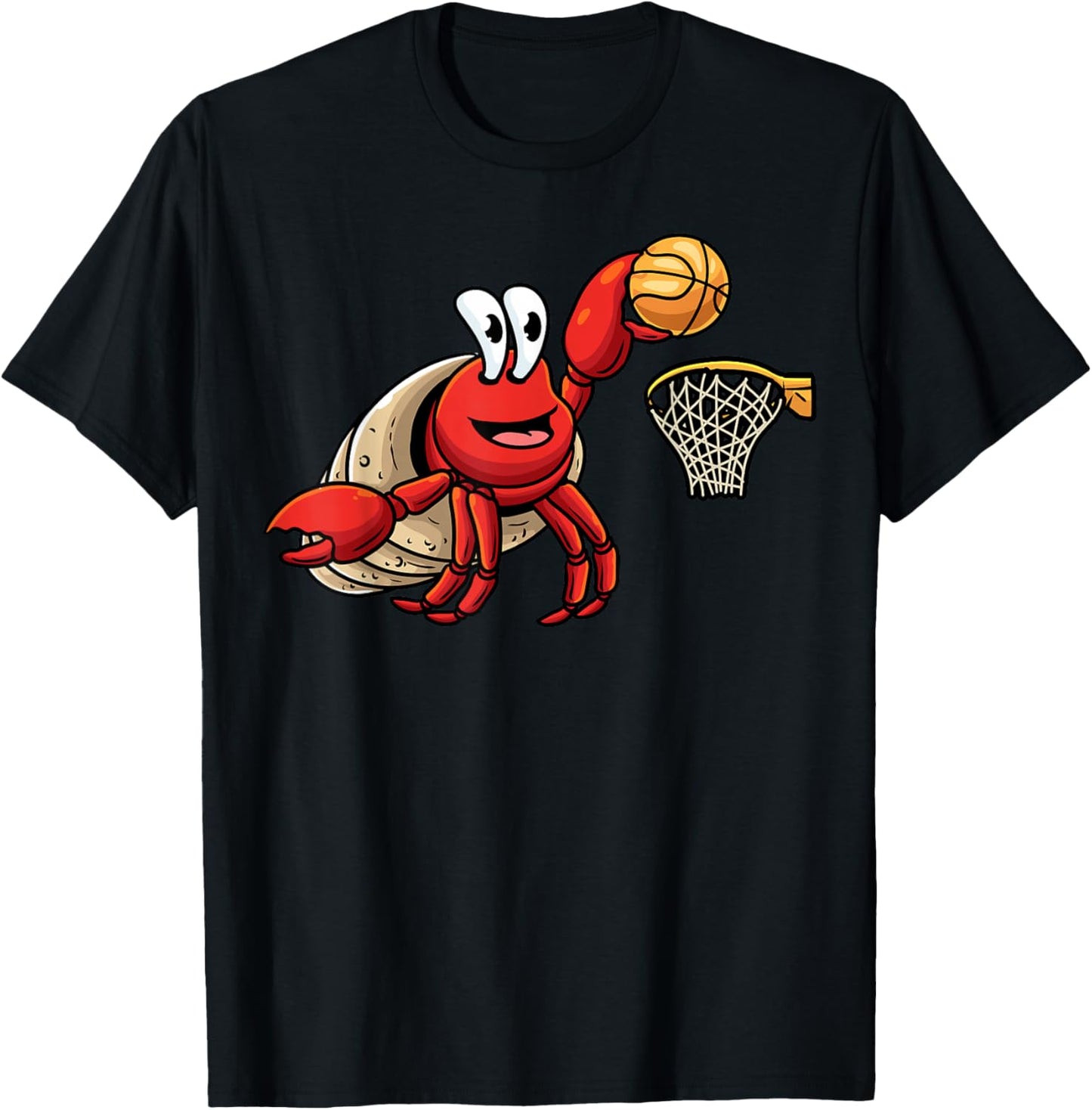 Hermit Crab Basketball Player Sea Animal T-Shirt - T-Shirt | Black