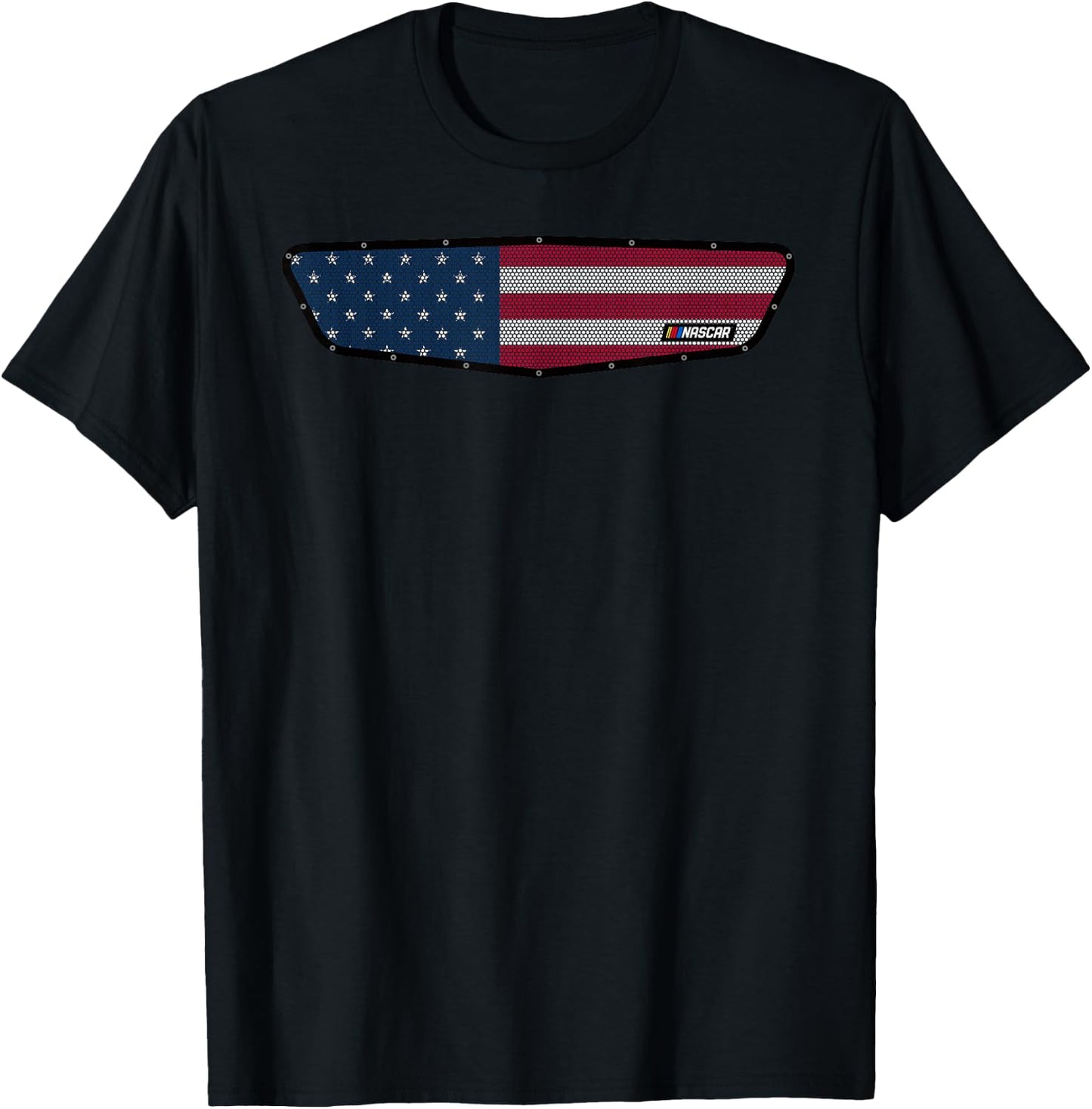 Nascar American Flag Grille T-Shirt - T-Shirt | Black