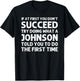 Johnson Funny Surname Family Tree Birthday Reunion Idea T-Shirt - T-Shirt | Black