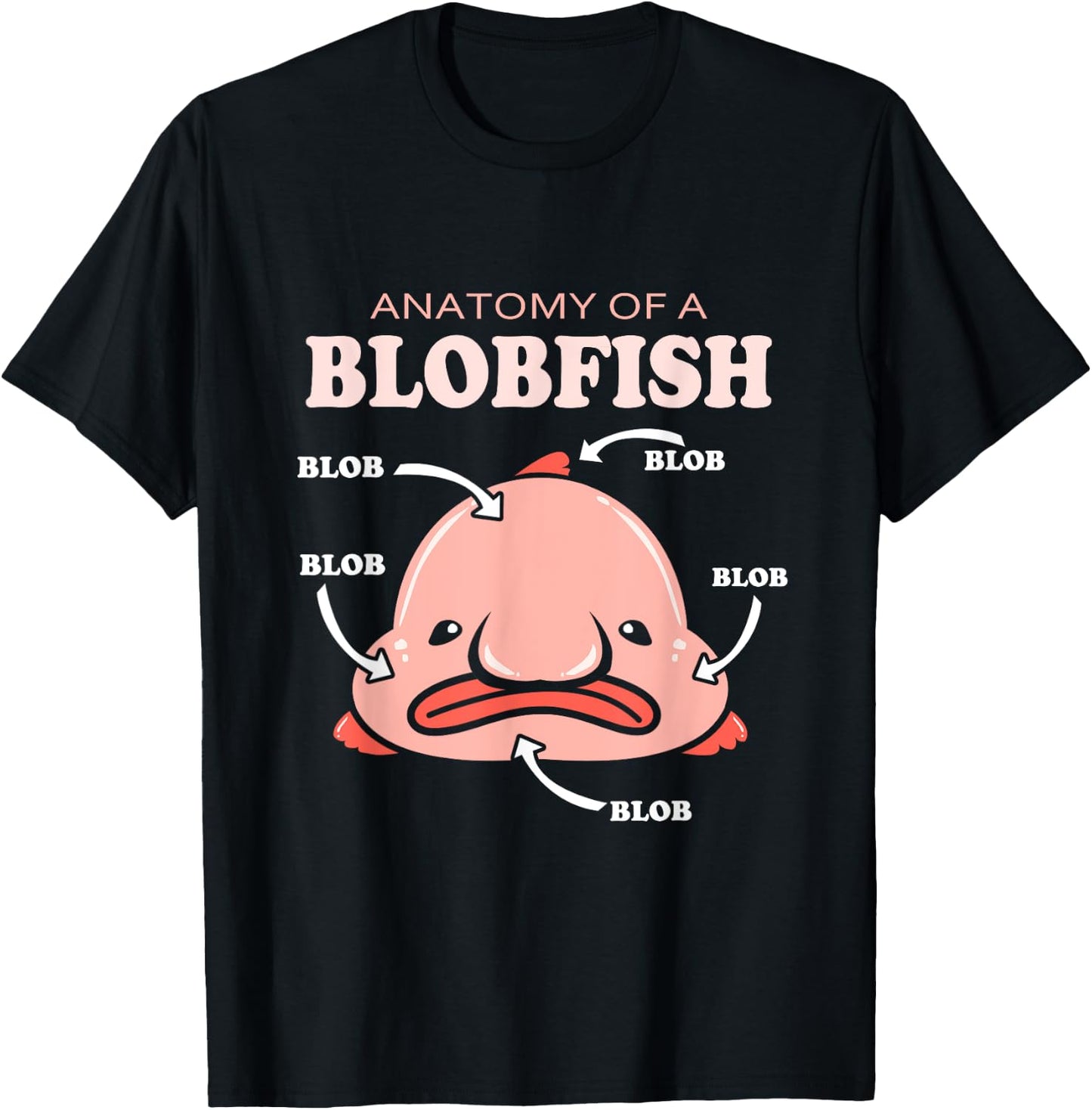 Anatomy Of A Blobfish T-Shirt - T-Shirt | Black