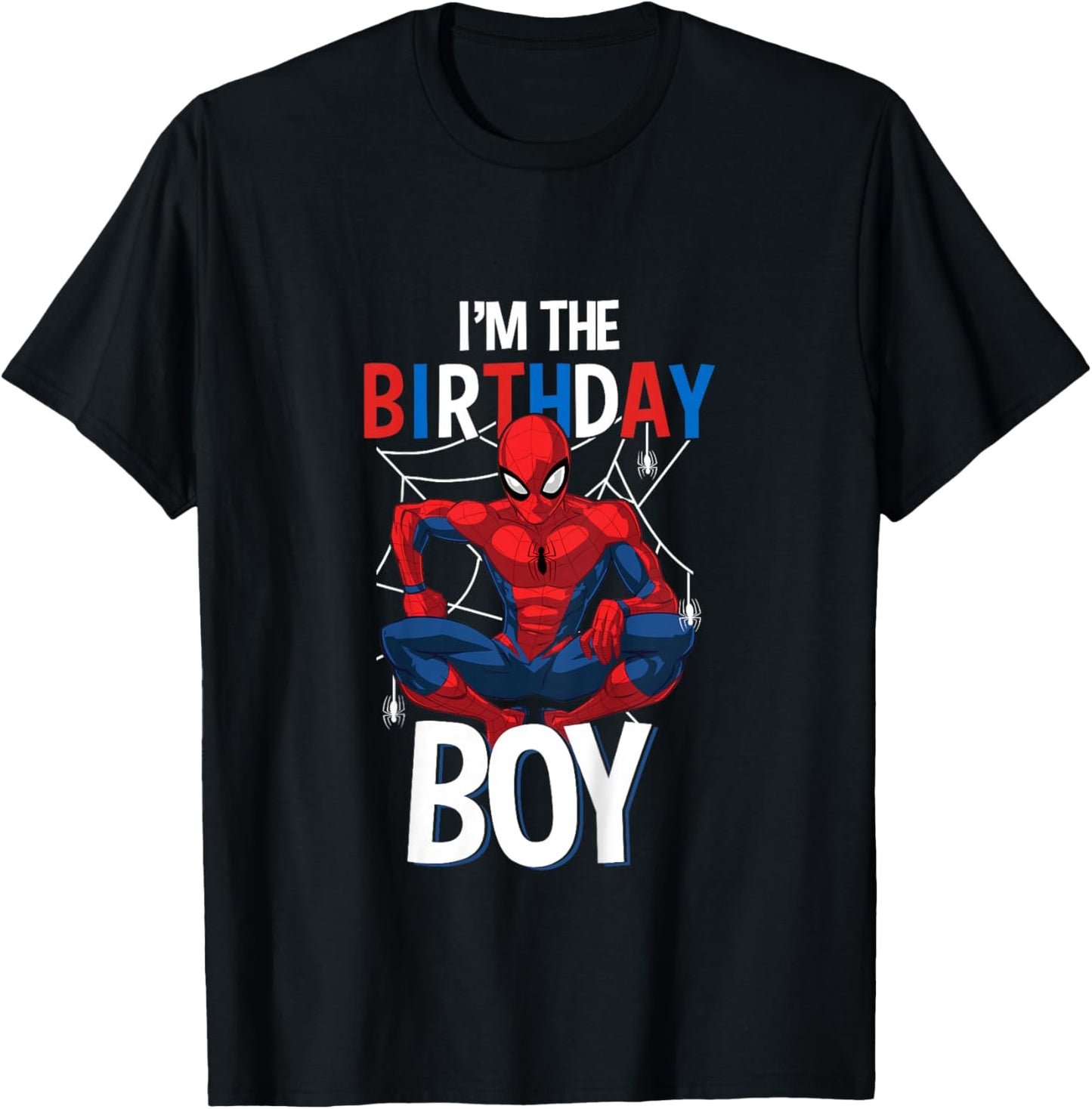Kids Marvel Comics Spider-Man Classic I'm The Birthday Boy T-Shirt - T-Shirt | Black