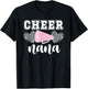 Cheer Nana Hearts Nana Grandma Of A Cheerleader Nana T-Shirt - T-Shirt | Black