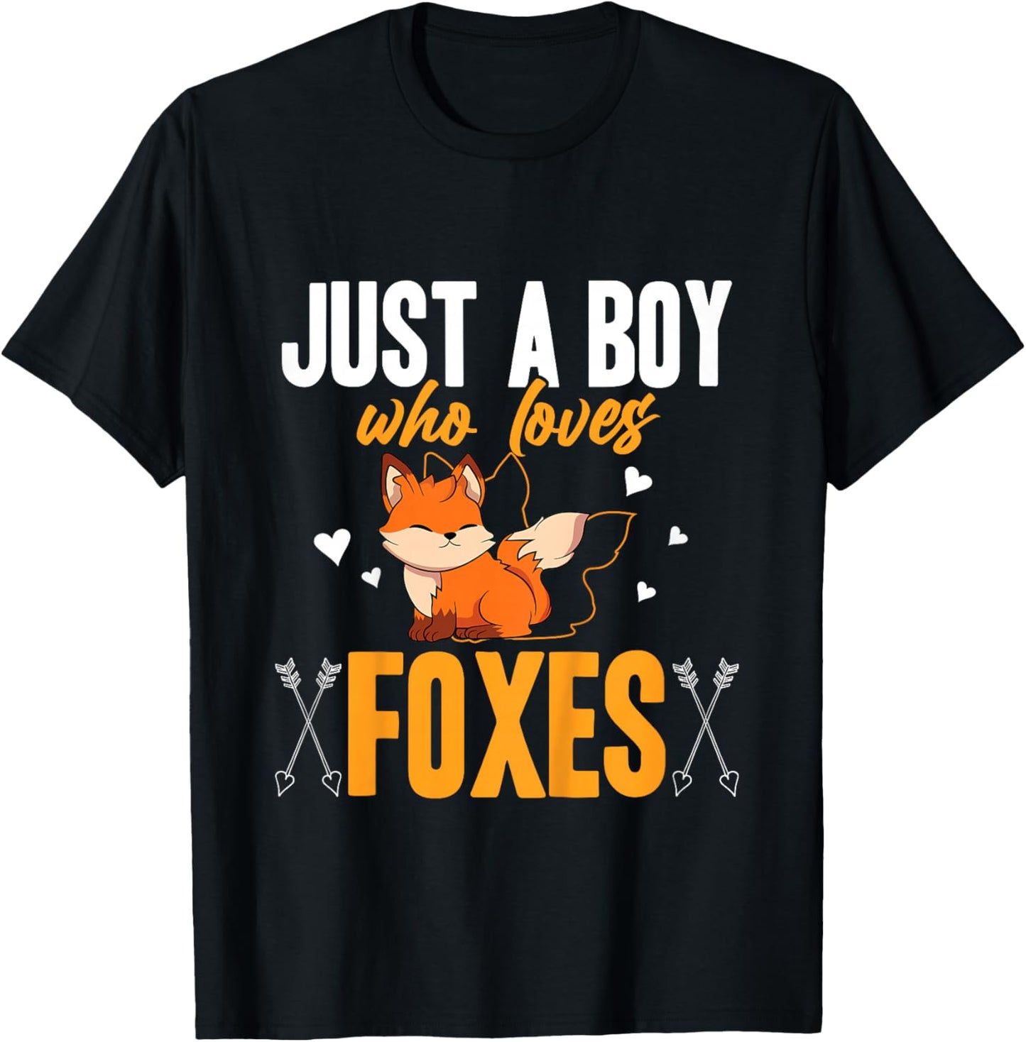 Just A Boy Who Loves Foxes Toddler Wildlife Animal Fox T-Shirt - T-Shirt | Black