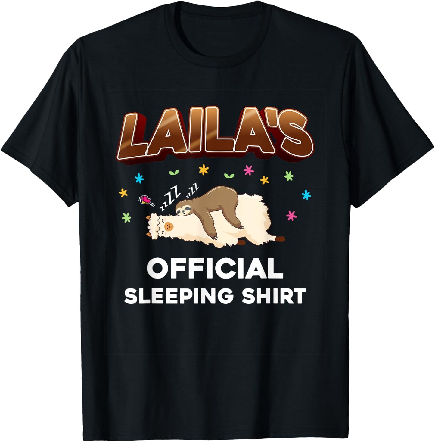 Personalized Laila Birthday First Name Laila T-Shirt - T-Shirt | Black