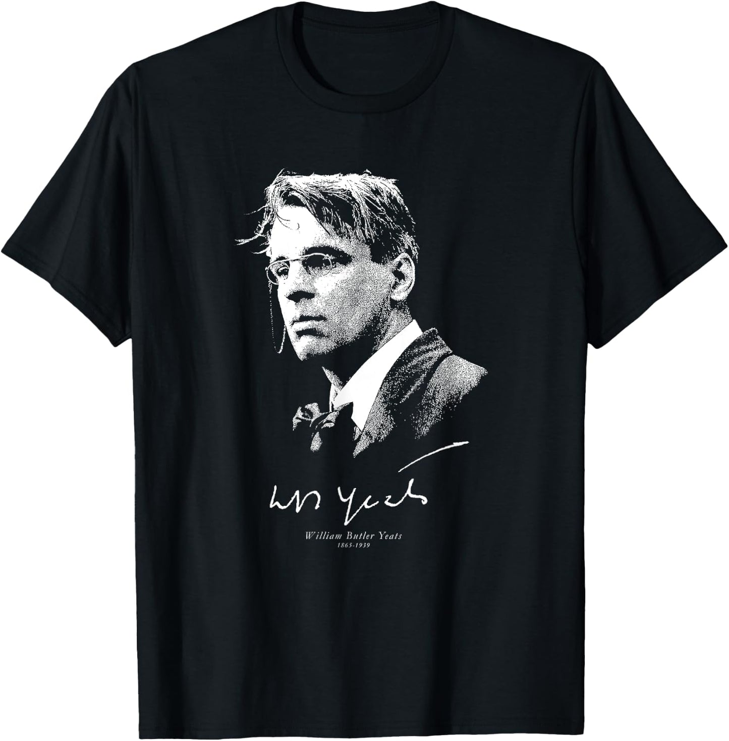 W B Yeats-Irish Poet Potry Literature Books T-Shirt - T-Shirt | Black