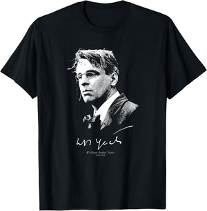 W B Yeats-Irish Poet Potry Literature Books T-Shirt - T-Shirt | Black
