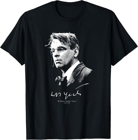 W B Yeats-Irish Poet Potry Literature Books T-Shirt - T-Shirt | Black