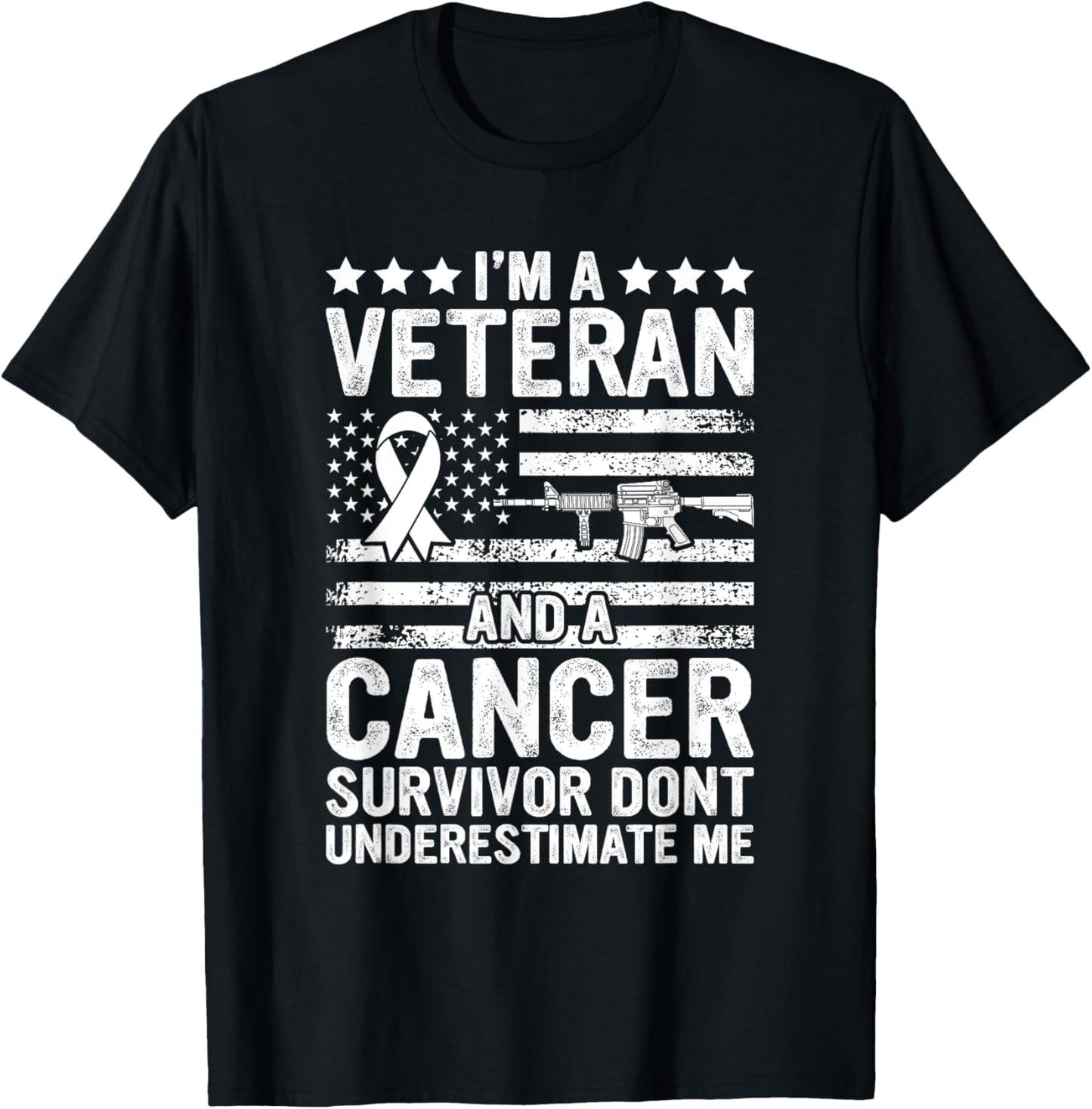SOMMAS CANCER AWARENESS Cancer Survivor Veteran Chemotherapy Warrior -Adults Black Short Sleeve Classic Fit T-Shirt - T-Shirt | Black