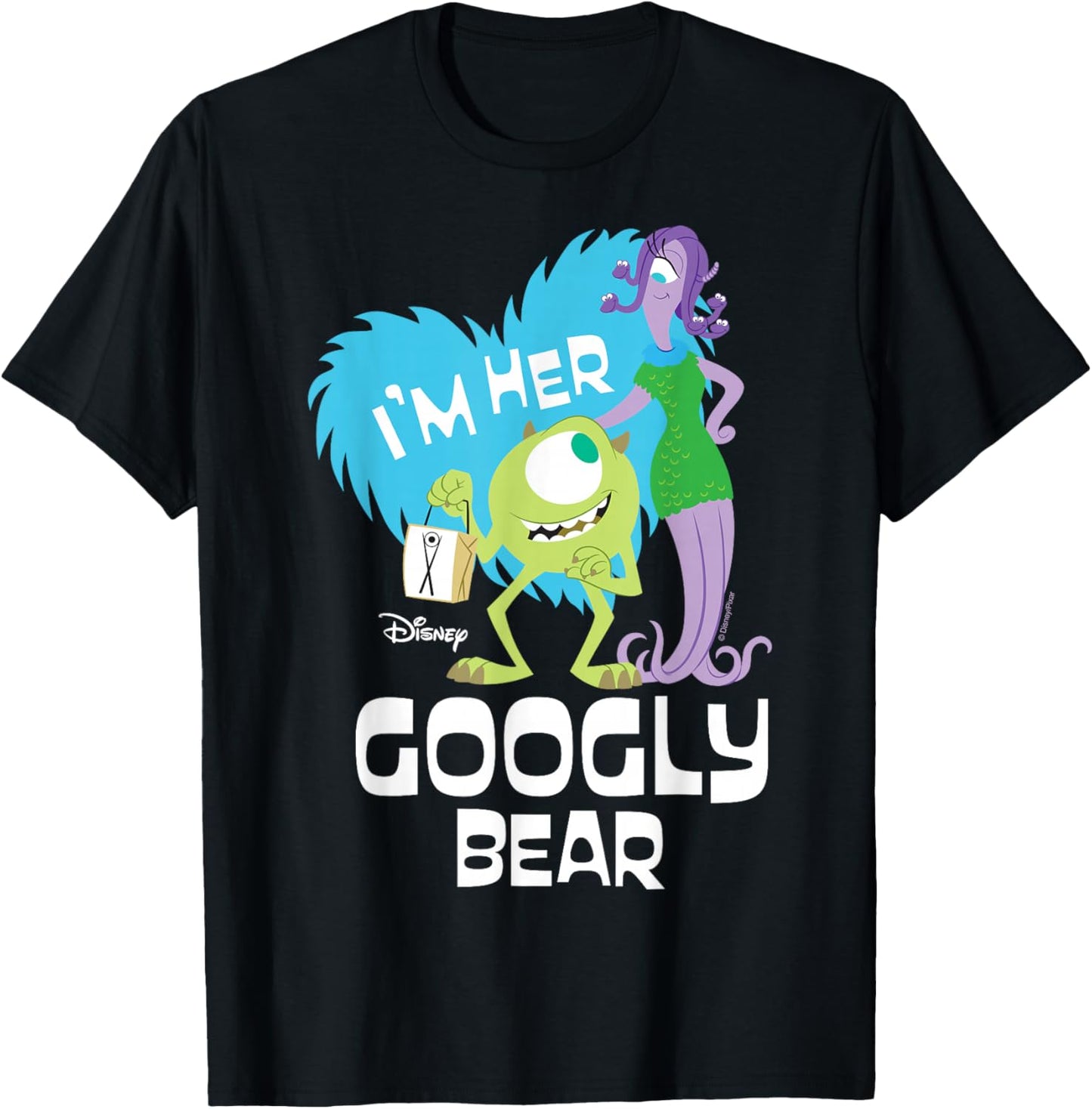 Disney Monsters Inc. - I'm Her Googly Bear T-Shirt - T-Shirt | Black