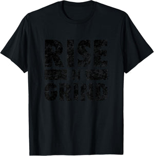 Gym Kiss Men's Grey Classic Fit Rise N Grind Workout , Small T-Shirt - T-Shirt | Black