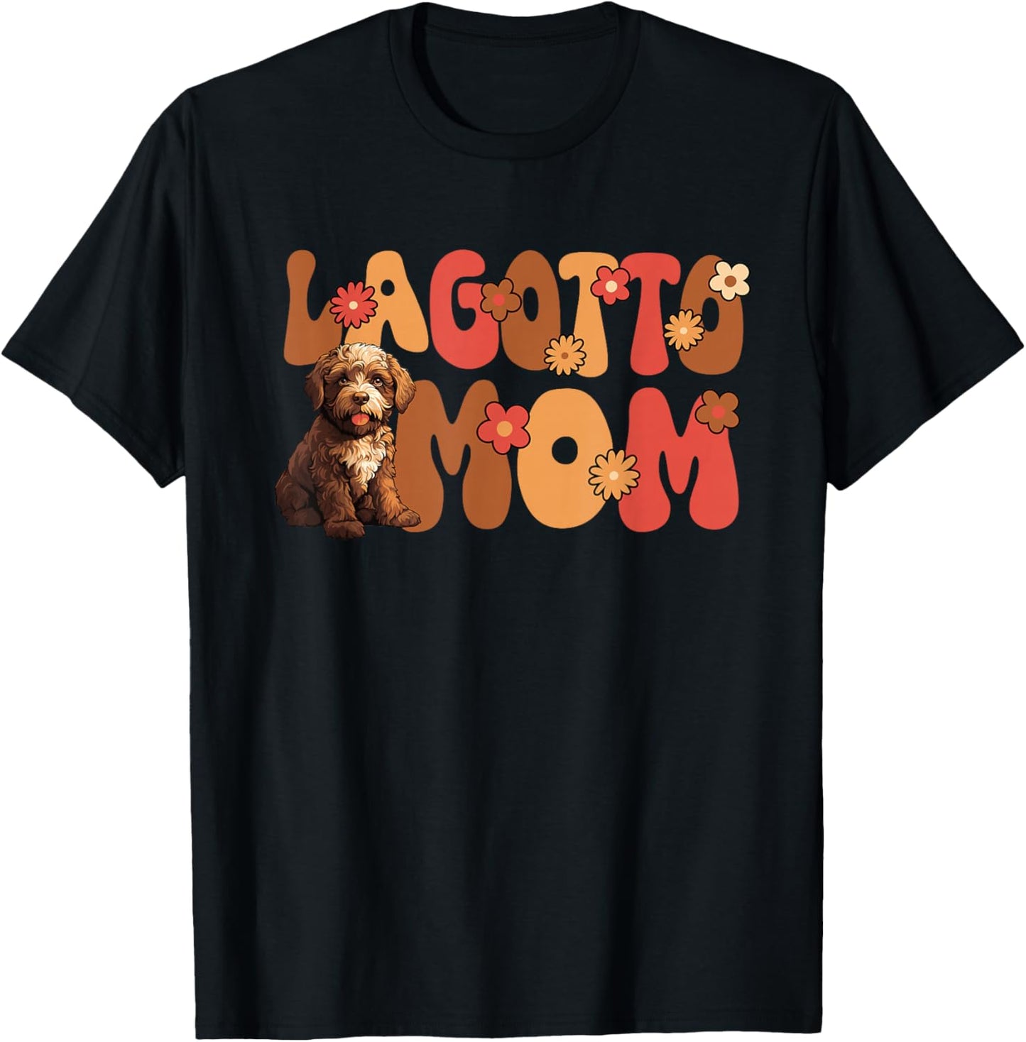 Lagotto Romagnolo Dog Groovy World's Best Lagotto Mom T-Shirt - T-Shirt | Black