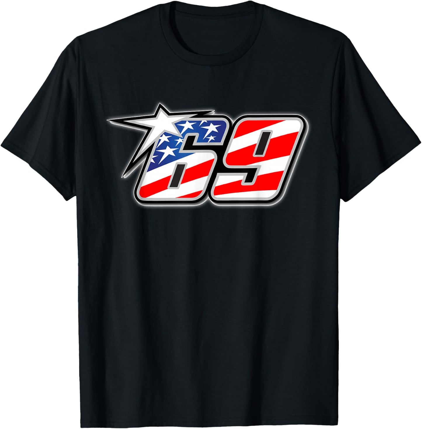 Number-69-Star T-Shirt - T-Shirt | Black
