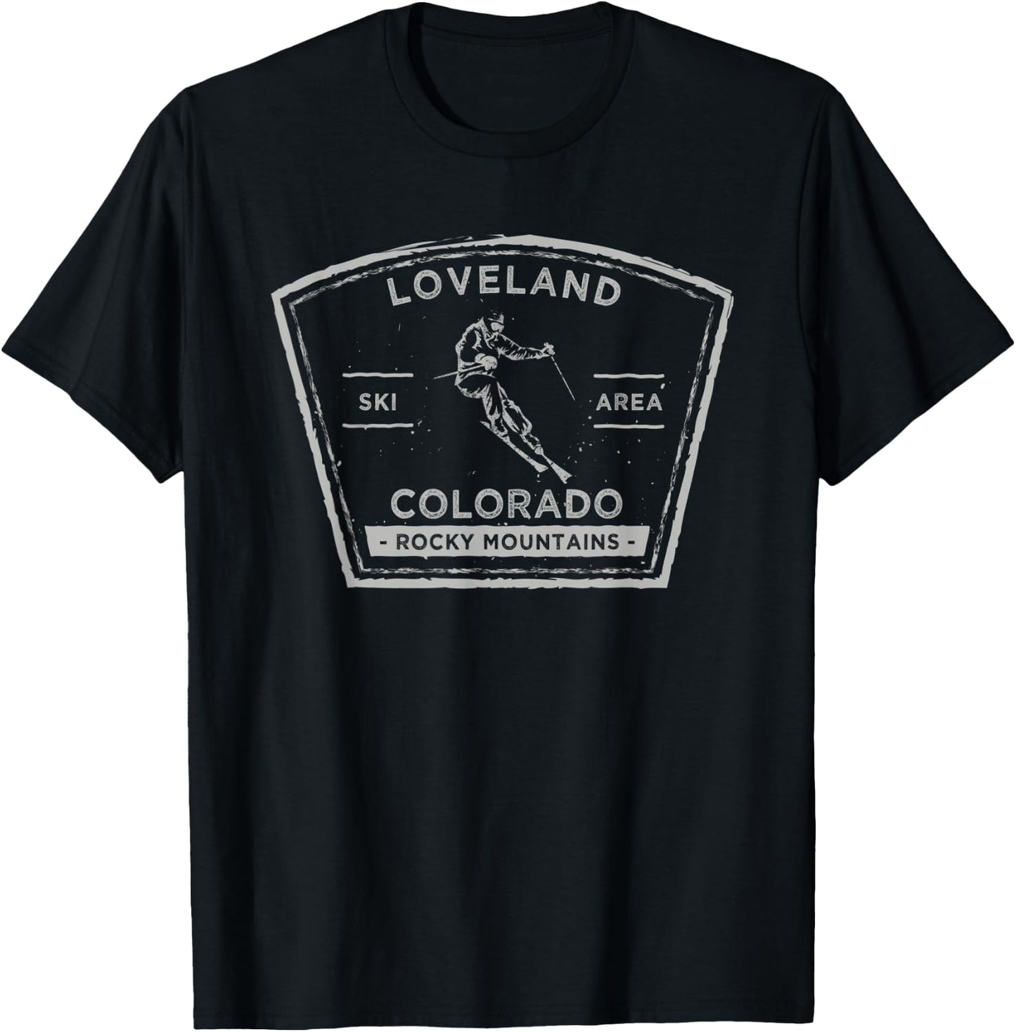 Loveland Colorado Snow Skiing T-Shirt - T-Shirt | Black