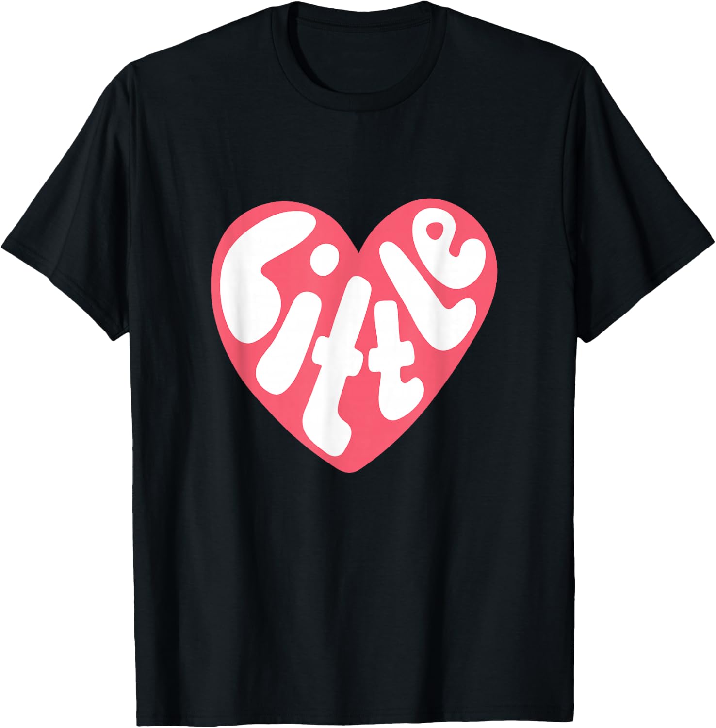 Big Little Sorority Reveal Little Pink Heart T-Shirt - T-Shirt | Black