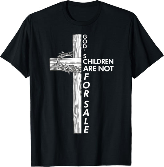 God's Children Are Not For Sale Jesus God's Children Christ T-Shirt - T-Shirt | Black