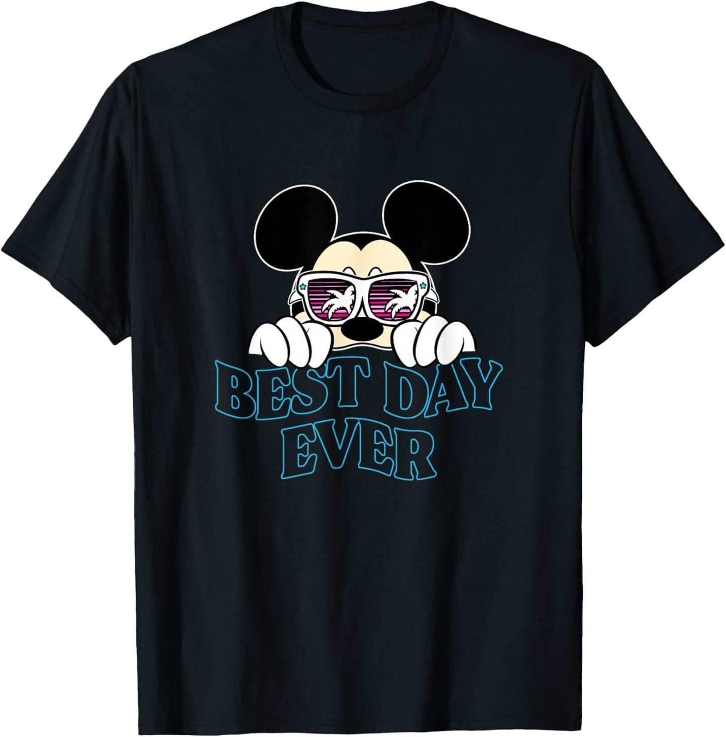 Disney Mickey And Friends Best Day Ever Beach Shades T-Shirt - T-Shirt | Black