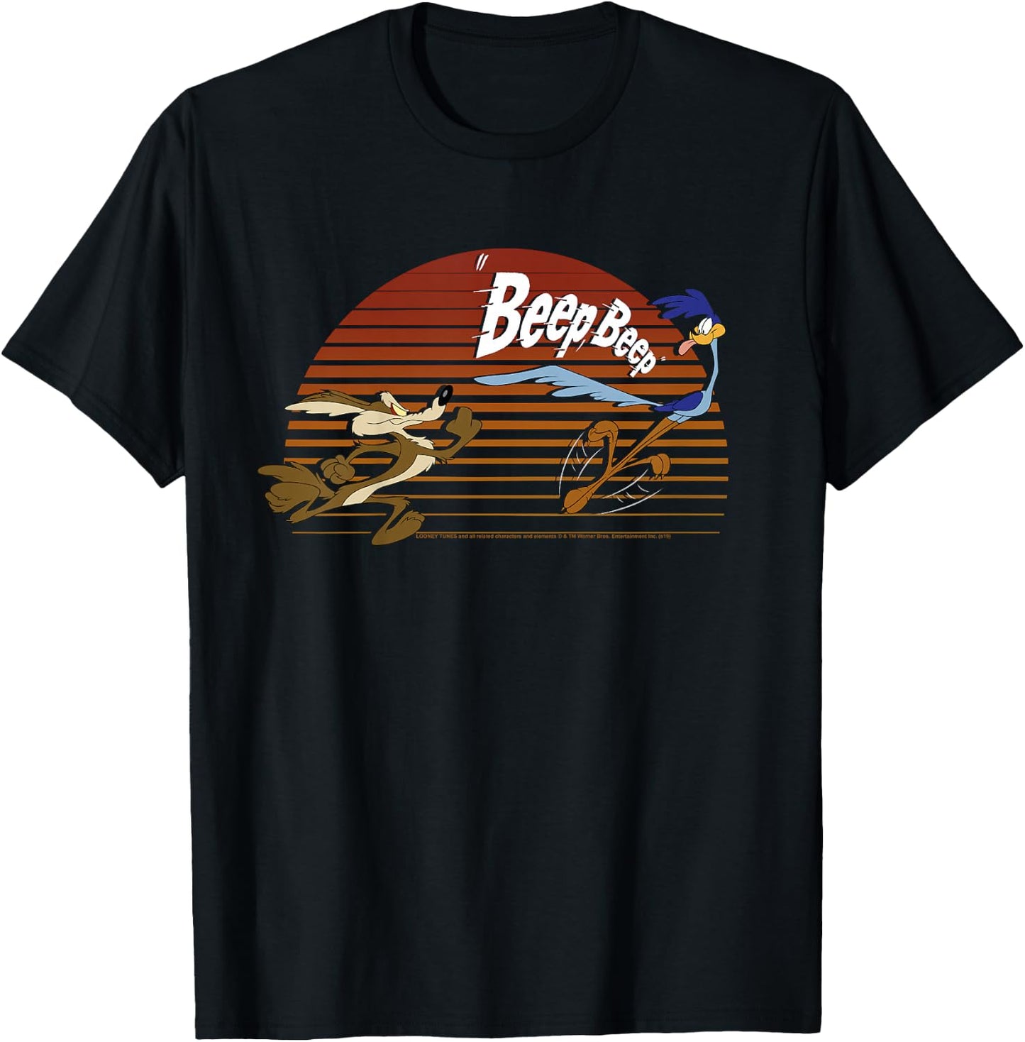 Kids Looney Tunes Wile E. Coyote & Road Runner Beep Beep Chase T-Shirt - T-Shirt | Black