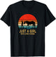 Just a Girl Who Loves Horses Gift T-Shirt - T-Shirt | Black