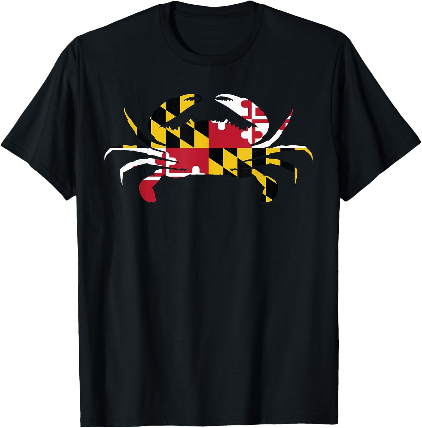 Maryland Crab State Pride Flag T-Shirt - T-Shirt | Black