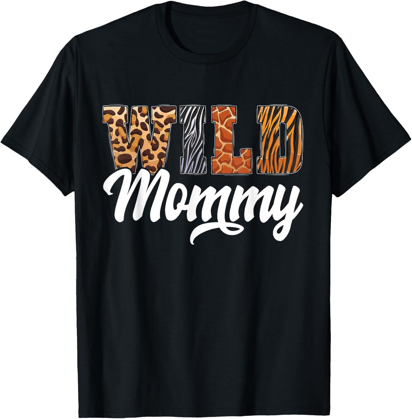 Wild Mommy Zoo Born Wild Birthday Safari Jungle T-Shirt - T-Shirt | Black