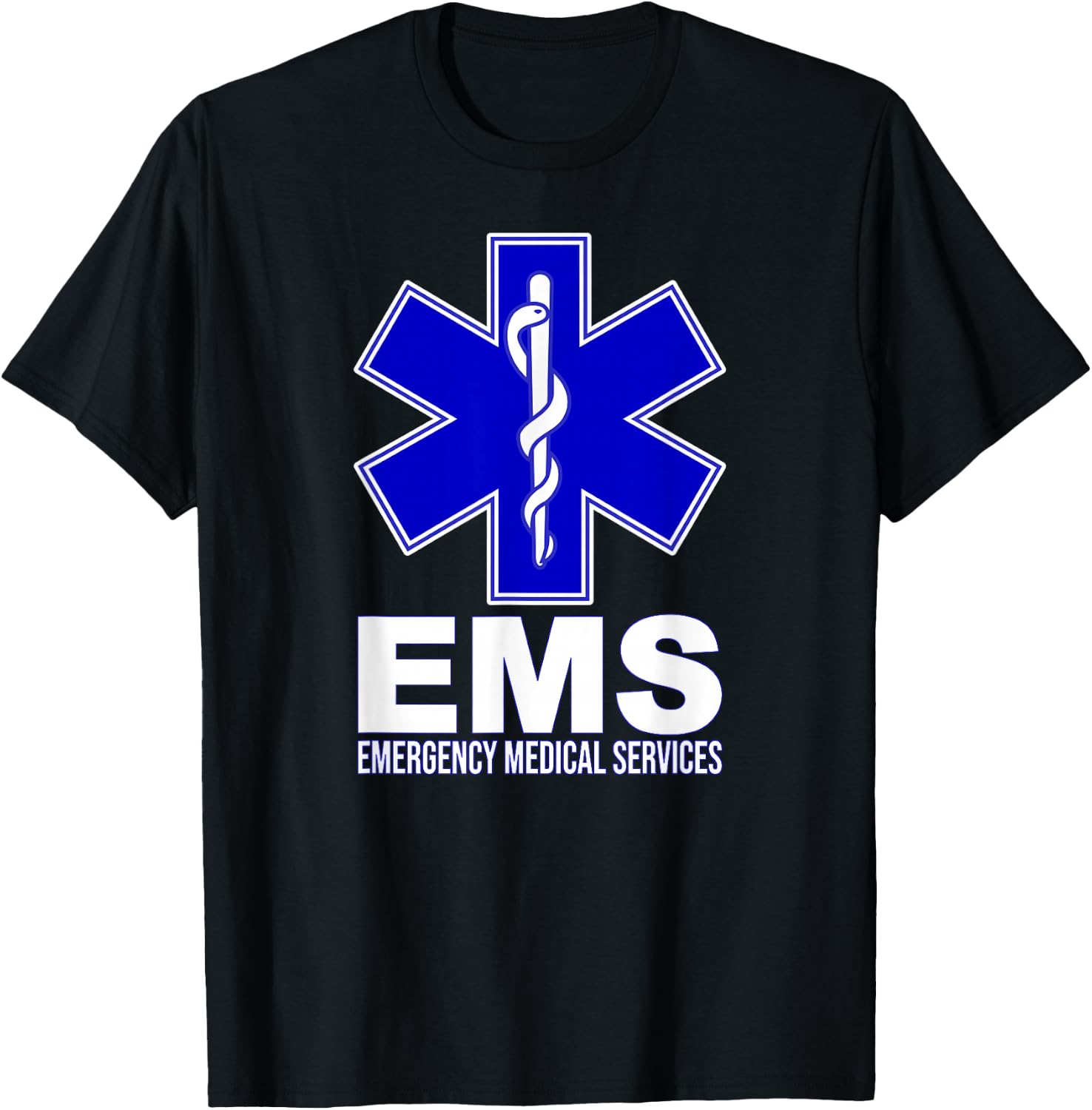 Ems Star of Life Emergency Medical Services Emt Paramedic T-Shirt - T-Shirt | Black