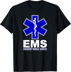 Ems Star of Life Emergency Medical Services Emt Paramedic T-Shirt - T-Shirt | Black