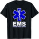 Ems Star of Life Emergency Medical Services Emt Paramedic T-Shirt - T-Shirt | Black