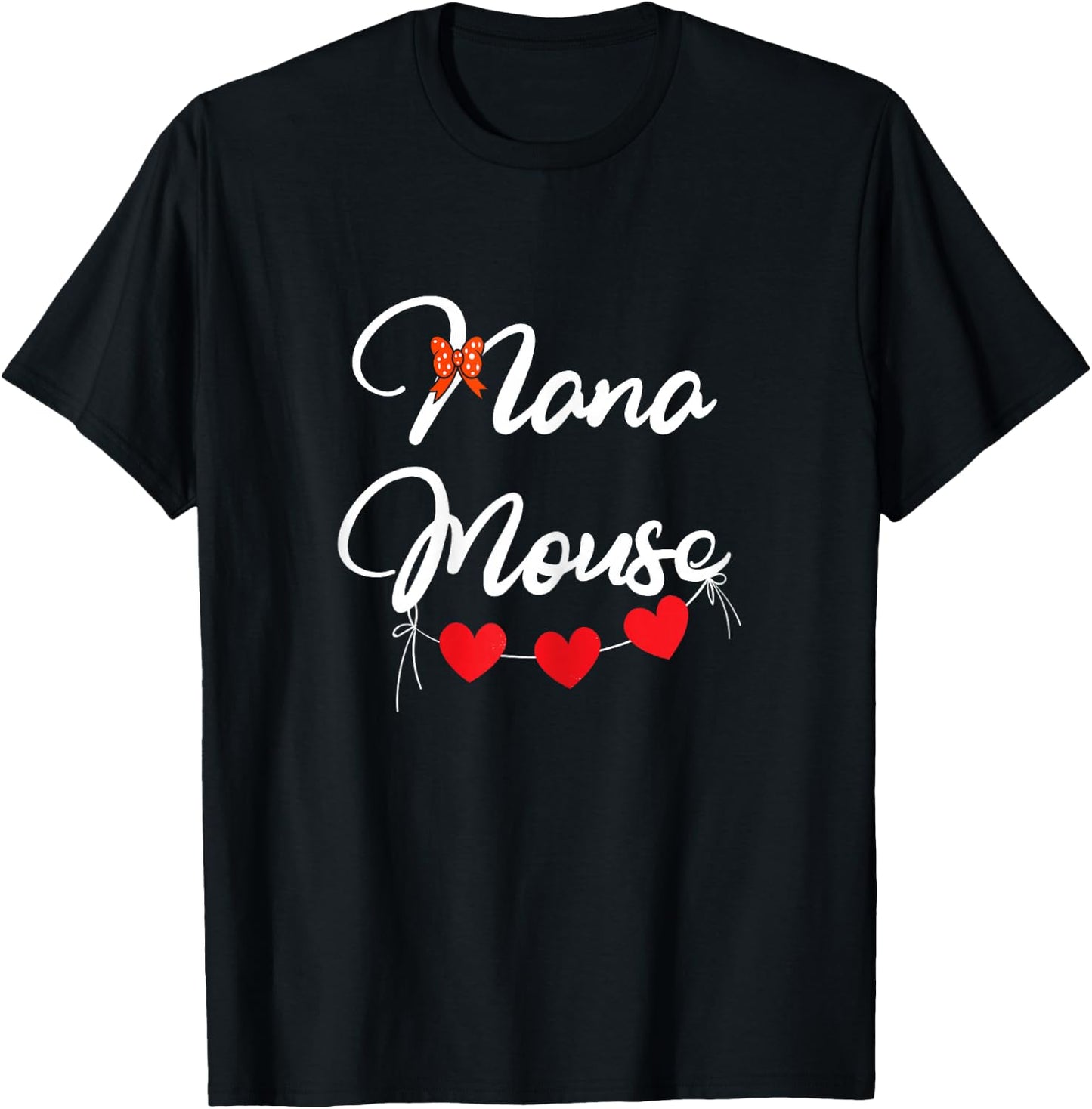 Nana Mouse | Grandma Grandmother | Granny Mother's Day T-Shirt - T-Shirt | Black