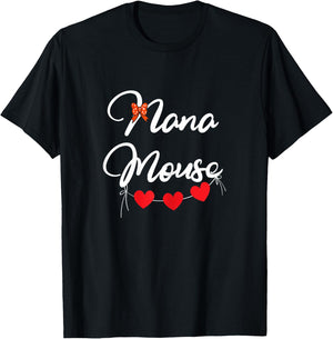 Nana Mouse | Grandma Grandmother | Granny Mother's Day T-Shirt - T-Shirt | Black