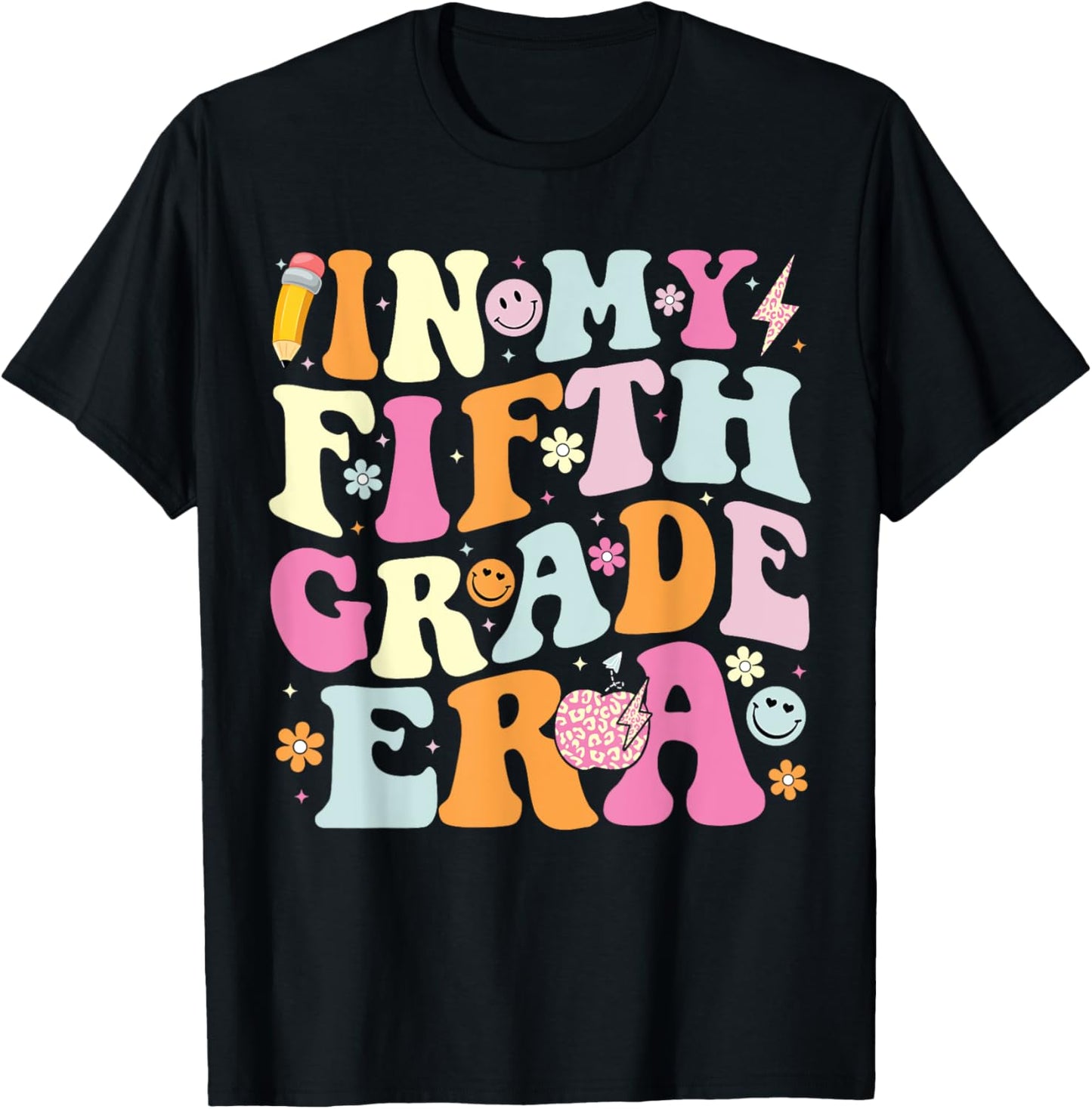 In My Fifth Grade Era Cool 5th Grade Teacher Back to School Women Kids T-Shirt - T-Shirt | Black