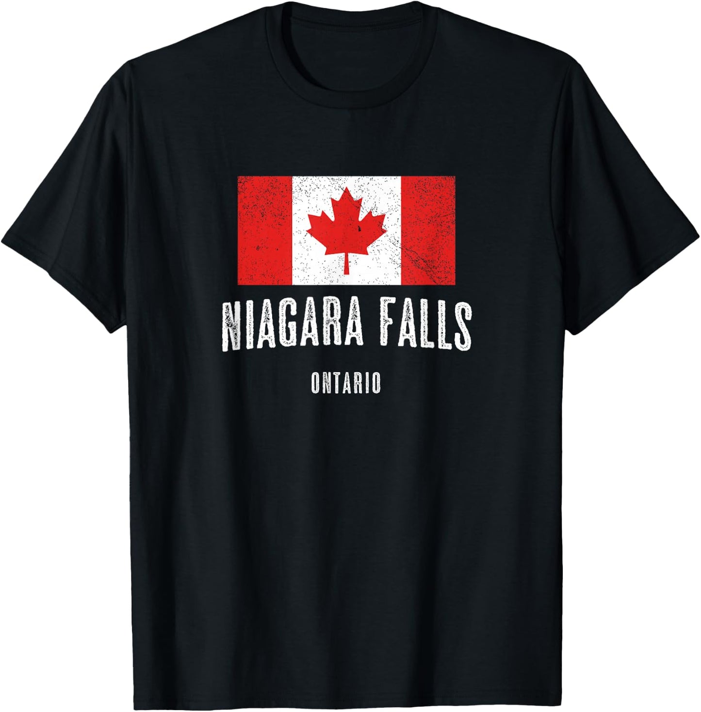 Niagara Falls Canada Canadian Flag Souvenir T-Shirt - T-Shirt | Black