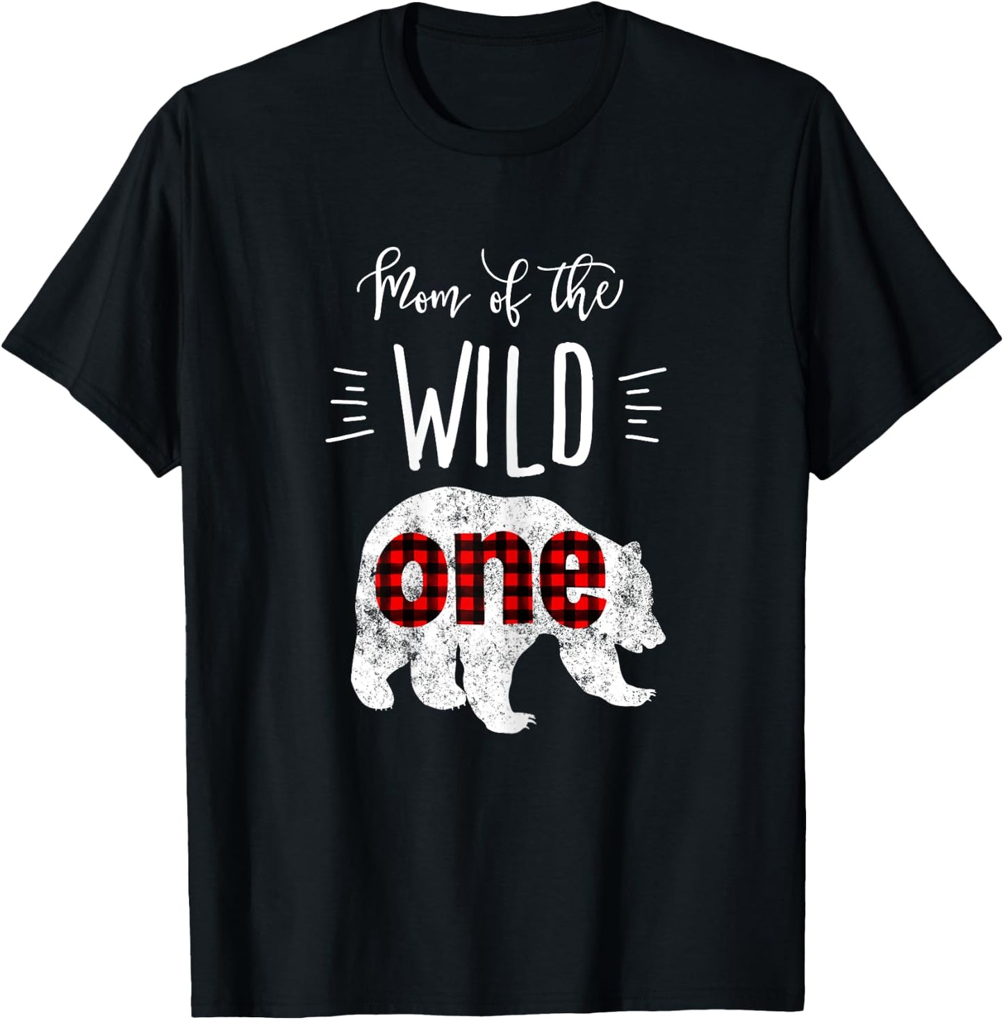 Mom of the Wild One Shirt Bear Lumberjack 1st Birthday T-Shirt - T-Shirt | Black